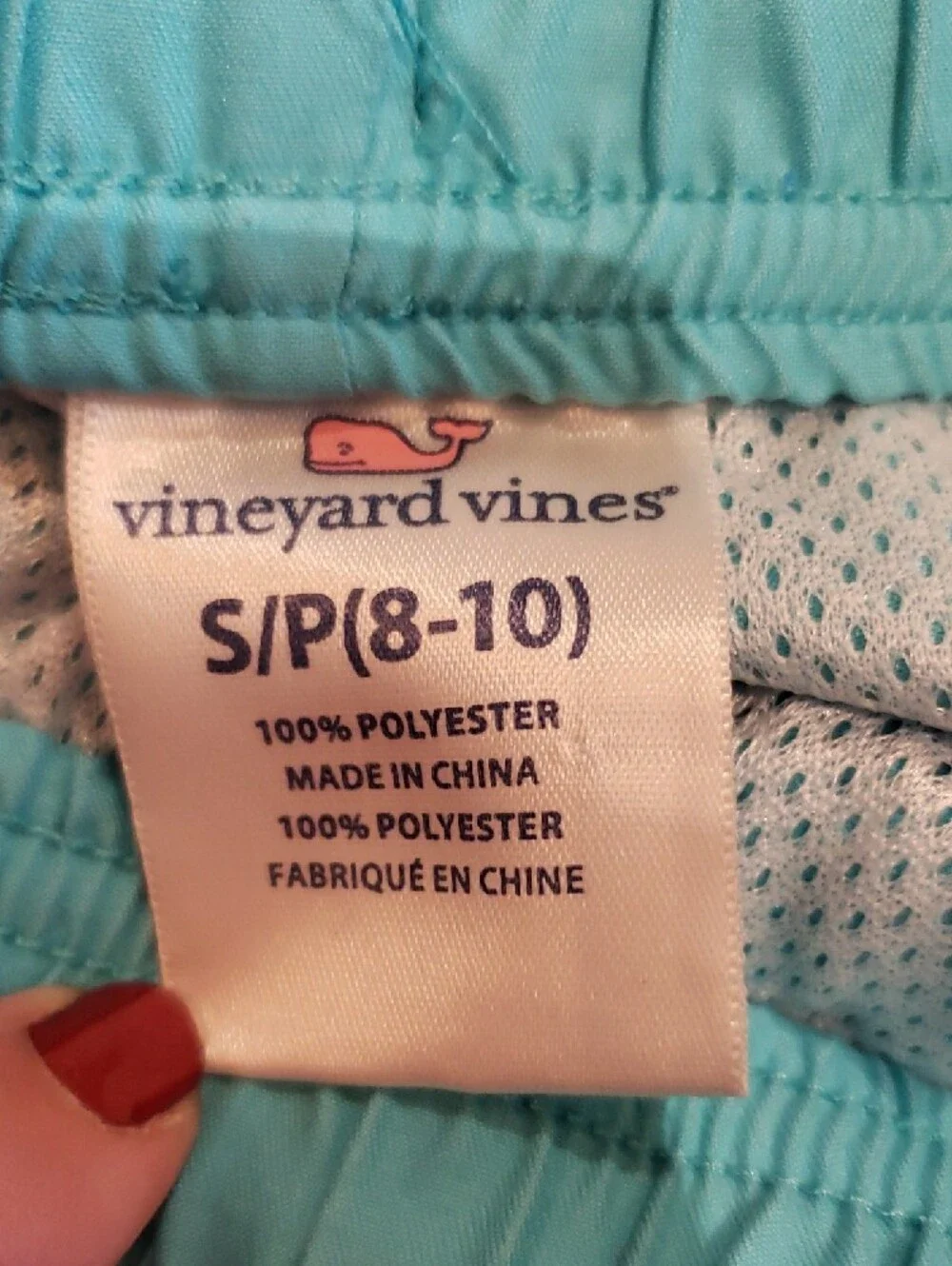 Vineyard Vines Kids' Colorblock Swim Trunks in Aqua, Pink & Blue